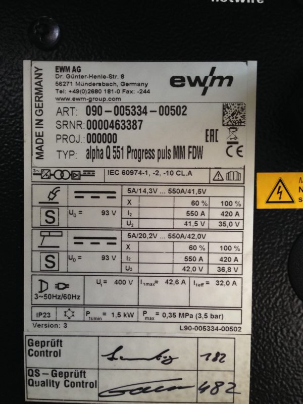 MÁY HÀN MIG/MAG EWM ALPHA Q551 - Image 6